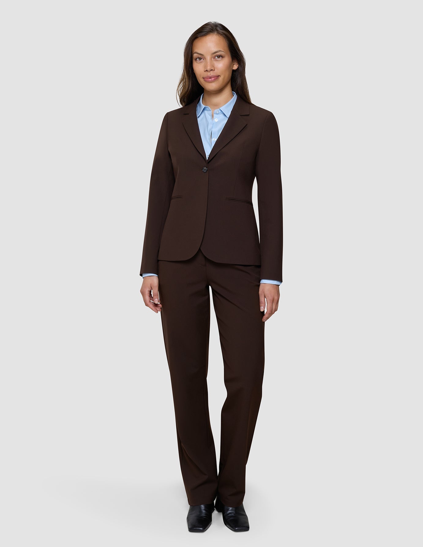 Essential Suit Straight Espresso